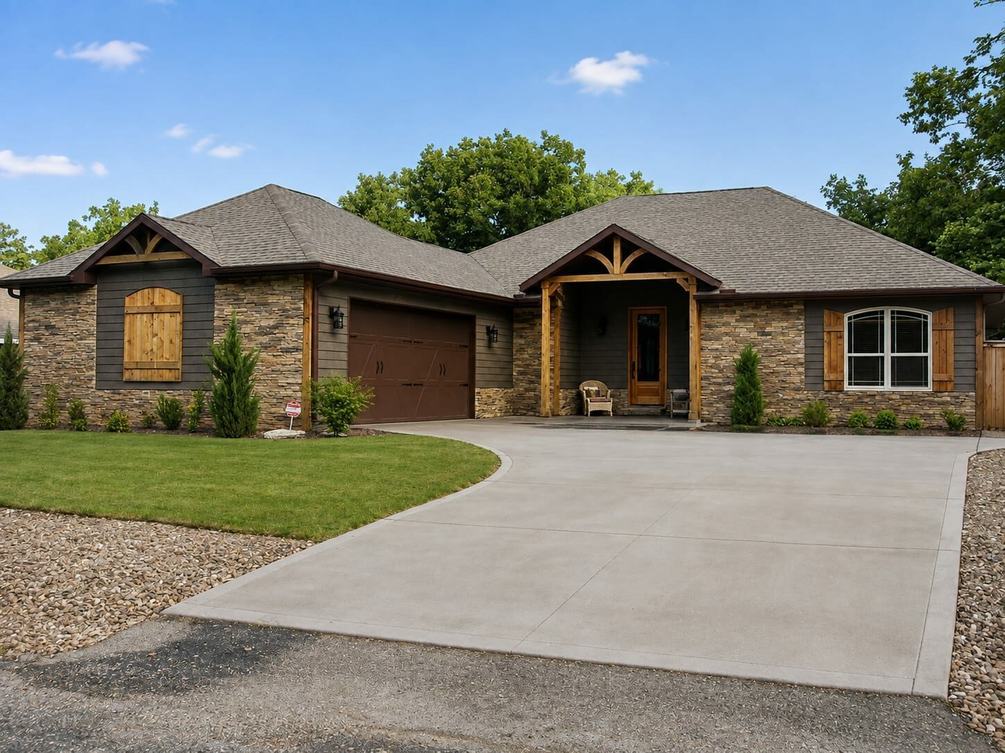 Custom Highland home exterior